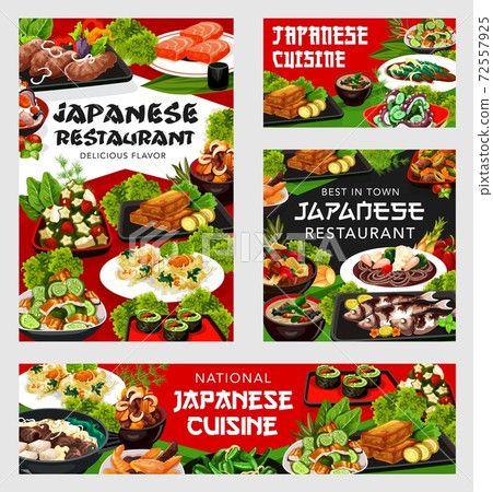 Japanese cuisine vector Japan restaurant posters 72557925