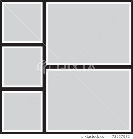 Vector frame for photos and pictures, photo collage, photo puzzle Vector frame for photos and pictures, photo collage, photo puzzle 72557972