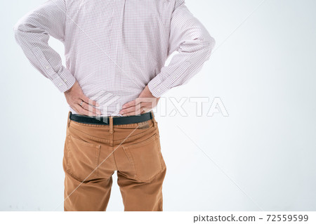 Senior male part of low back pain 72559599
