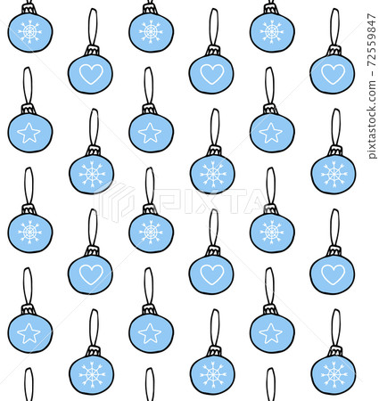 Vector seamless pattern of Christmas decor ball - Stock Illustration ...