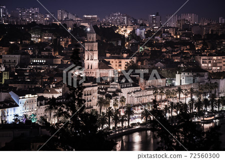 Split at night, Croatia 72560300