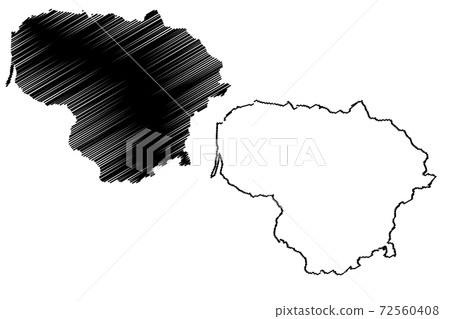 Lithuania map vector illustration, scribble sketch Lithuania Lithuania map vector illustration, scribble sketch Lithuania 72560408