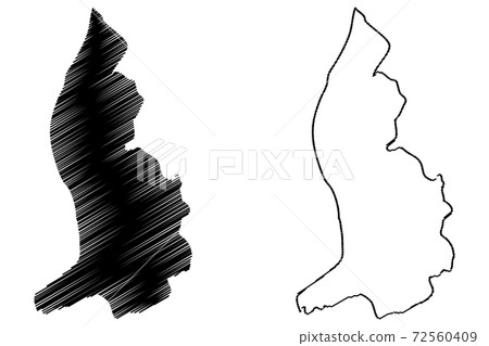 Lichtenstein map vector illustration, scribble sketch Lichtenstein 72560409