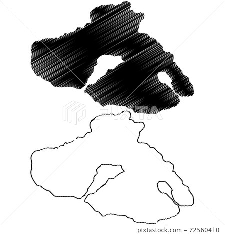 Greek Island of Lesbos (Lesvos) map vector illustration, scribble sketch Lesbos island Greek Island of Lesbos (Lesvos) map vector illustration, scribble sketch Lesbos island 72560410