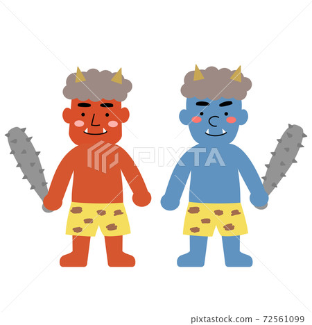 Setsubun red demon blue demon set - Stock Illustration [72561099] - PIXTA