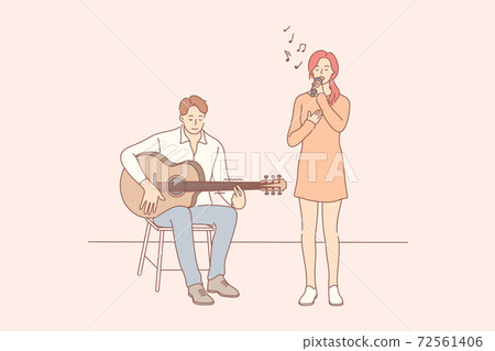 Music, perfomance, duet concept 72561406