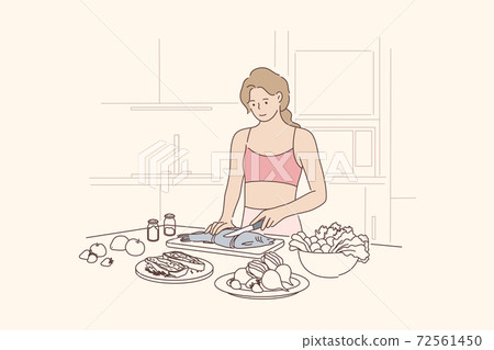 Cooking, diet, healthcare, nutrition concept 72561450