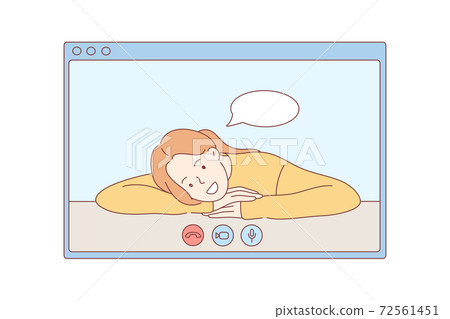 Online, communication, quarantine, coronavirus concept Online, communication, quarantine, coronavirus concept 72561451