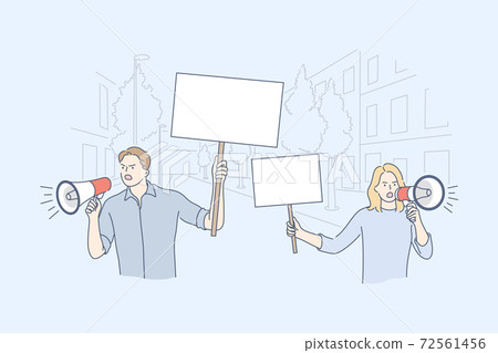 Activism, protest, demonstration concept Activism, protest, demonstration concept 72561456