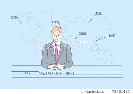 TV news report, statistics, covid19, 2019ncov concept TV news report, statistics, covid19, 2019ncov concept 72561485