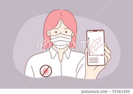 Statistics, coronavirus, danger growth concept Statistics, coronavirus, danger growth concept 72561493