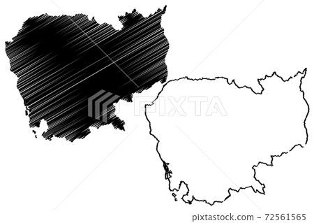 Cambodia map vector illustration, scribble sketch Cambodia Cambodia map vector illustration, scribble sketch Cambodia 72561565