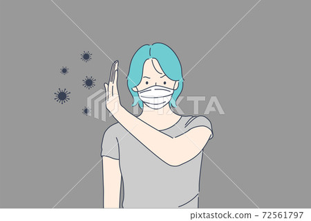 Coronavirus, protection, stop, biohazard concept Coronavirus, protection, stop, biohazard concept 72561797