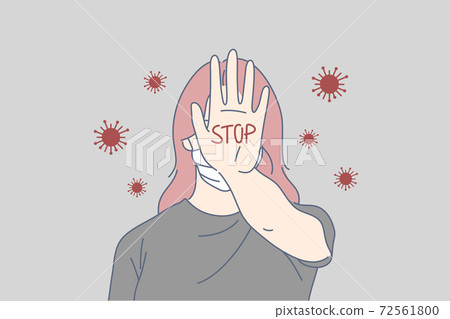 Coronavirus, covid, nCoV, stop, health protection concept Coronavirus, covid, nCoV, stop, health protection concept 72561800