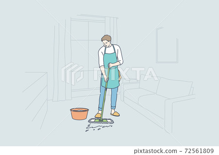 Cleaning, work, occupation, home concept 72561809