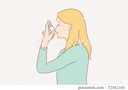 Health, care, desease, problem, asthma concept 72562165