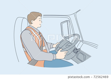 Delivery, trucking industry, driving concept 72562469