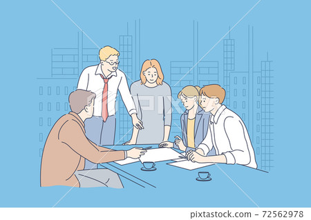 Business meeting, coworking, teamwork, analysis concept. Business meeting, coworking, teamwork, analysis concept. 72562978