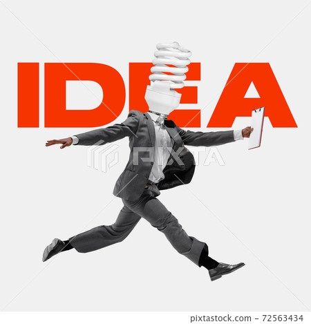 Modern design. Contemporary art. Creative conceptual and colorful collage. Office worker life concept. Modern design. Contemporary art. Creative conceptual and colorful collage. Office worker life concept. 72563434