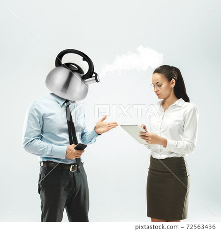 Modern design. Contemporary art. Creative conceptual and colorful collage. Office worker life concept. Modern design. Contemporary art. Creative conceptual and colorful collage. Office worker life concept. 72563436