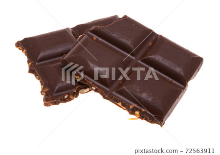 chocolate with nuts isolated chocolate with nuts isolated 72563911