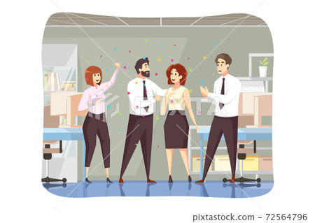 Success, business, congratulation, goal achievement concept 72564796