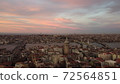 Turkey's largest city at dawn. Aerial view of Galata tower in Istanbul, Turkie. European part of the city. 72564851