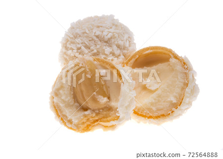 truffle in coconut flakes isolated 72564888