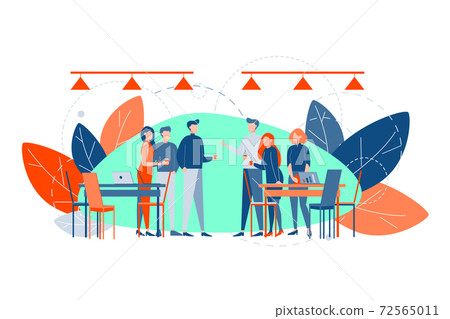 Business meeting, break, corporate party, teamwork concept Business meeting, break, corporate party, teamwork concept 72565011