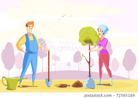 Couple, agriculture, gardening, planting, nature concept 72565189