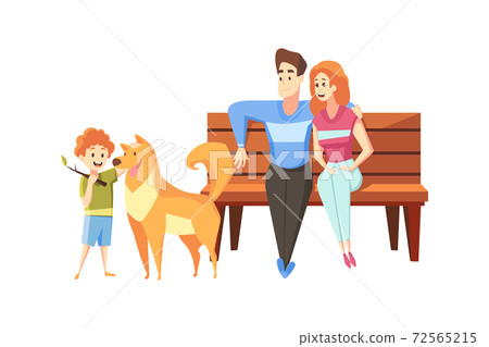 Fatherhood, motehrhood, childhood, rest concept 72565215