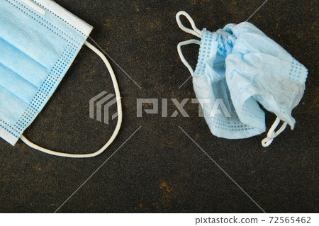 image of face mask asphalt background 72565462
