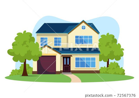 Modern front of house vector illustration 72567376