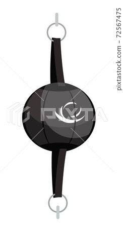 Vector round training punching bag on white space 72567475