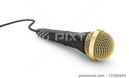 3d rendering microphone isolated on white background 72568944