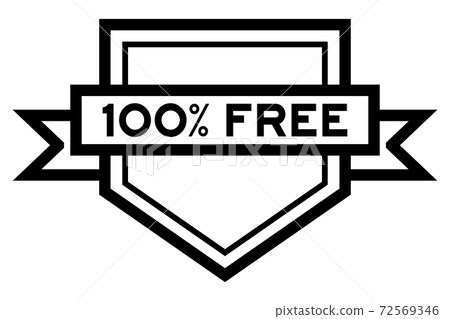Vintage black color pentagon label banner with word 100 percent free on white background Vintage black color pentagon label banner with word 100 percent free on white background 72569346