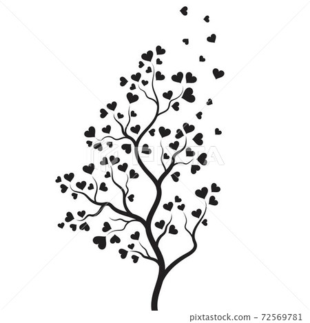 tree branch love vector ilustration design tree branch love vector ilustration design 72569781