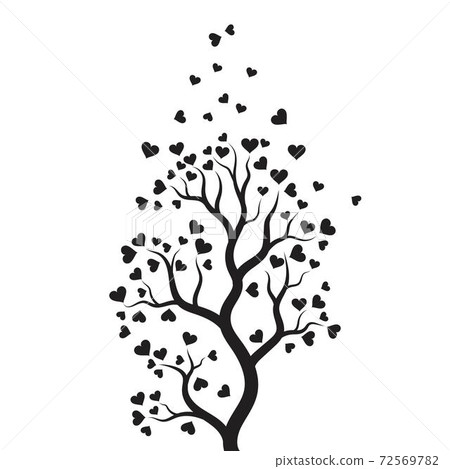 tree branch love vector ilustration design tree branch love vector ilustration design 72569782