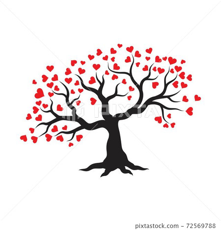tree branch love vector ilustration design tree branch love vector ilustration design 72569788