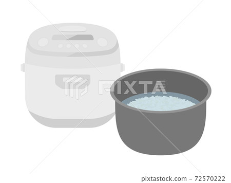 Illustration of cooking rice with a rice cooker 72570222