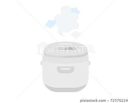 Illustration of cooking rice with a rice cooker Illustration of cooking rice with a rice cooker 72570224