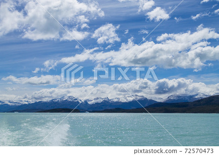 Navigation on Argentino lake, Patagonia landscape, Argentina Navigation on Argentino lake, Patagonia landscape, Argentina 72570473