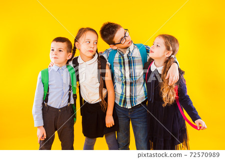 The friendly team of pupils is ready to study The friendly team of pupils is ready to study 72570989