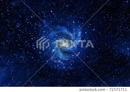 Blue galaxy in deep space. Elements of this image furnished by NASA 72571711
