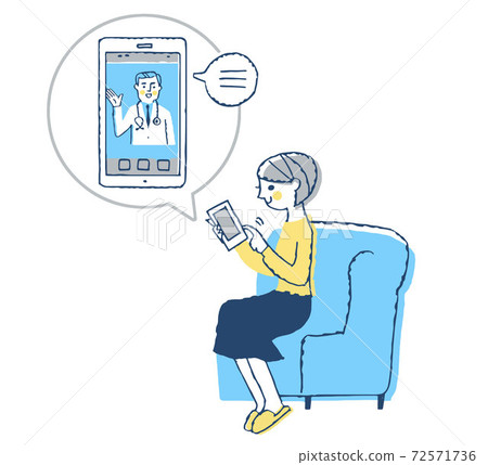 接受在線醫療的患者 72571736