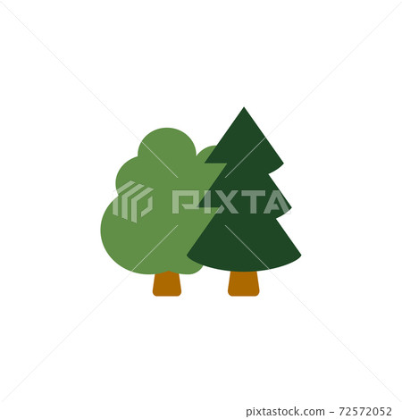 Deciduous and coniferous tree color. Forest. icon green vector. Simple sign, logo. Deciduous and coniferous tree color. Forest. icon green vector. Simple sign, logo. 72572052