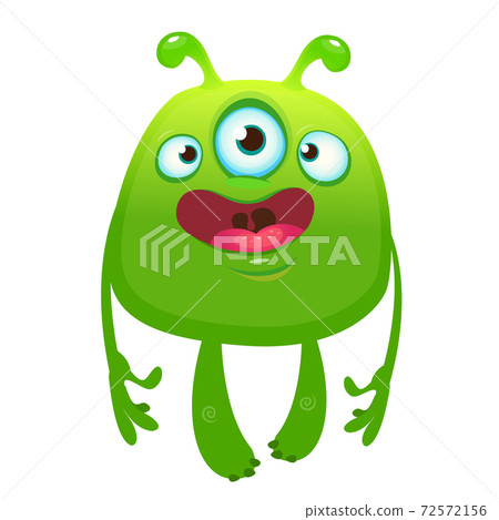 Angry cartoon monster. Vector illustration of funny horned monster character Angry cartoon monster. Vector illustration of funny horned monster character 72572156