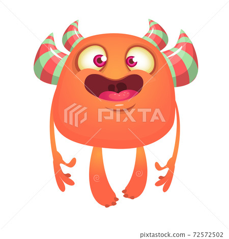 Funny cartoon monster. Vector illustration of cute monster character Funny cartoon monster. Vector illustration of cute monster character 72572502