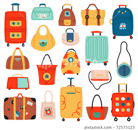 trolley bags clipart