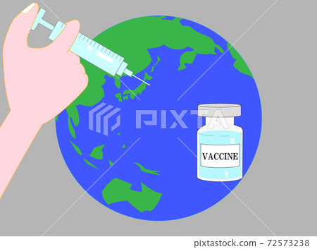 全世界疫苗接種的圖像插圖。 72573238